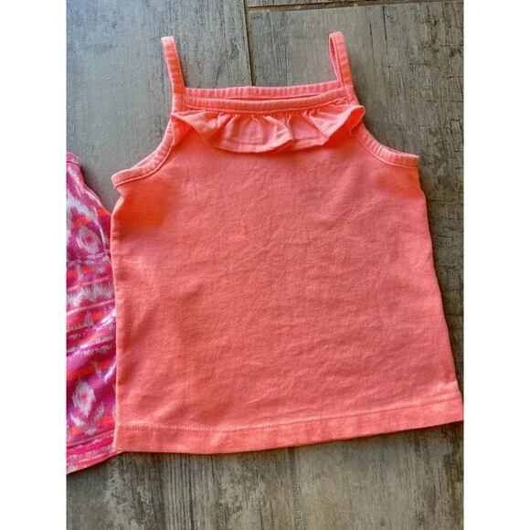 Set of 3 Lot Toddler Baby Girl Sleeveless Tank Top Cotton Casual Ruffle 24m 2T - Picture 4 of 9